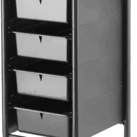 Efalock Werkwagen Piccolo 84/5 mat zwart met CliCTEC wielen