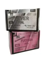 Nebur zilver folie embossed Geribbeld 100mtrx12cm 15my - Afbeelding 2