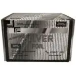 Nebur zilver folie embossed Geribbeld 100mtrx12cm 15my