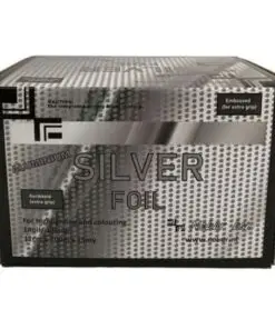 Nebur zilver folie embossed Geribbeld 100mtrx12cm 15my