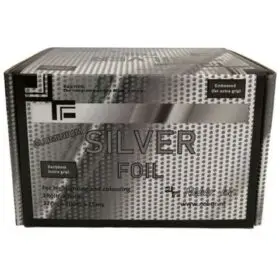 Nebur zilver folie embossed Geribbeld 100mtrx12cm 15my
