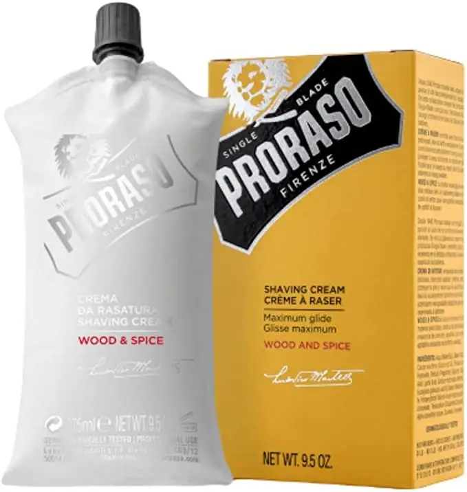 pro raso shaving cream 275ml Pro raso shaving cream Wood and Spice 275ml - Afbeelding 1