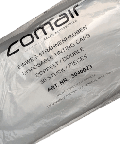Comair Coupe Soleil muts dubbel wegwerp, 50 stuks transparant plastic