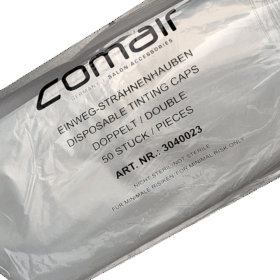 Comair Coupe Soleil muts dubbel wegwerp, 50 stuks transparant plastic