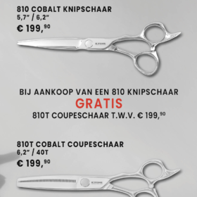 810 Cobalt knipschaar 5.7 of 6.2 met gratis 810T cobalt coupeschaar 6.2 40T